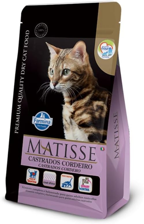 Matisse Ração Farmina Para Gatos Adultos Castrados Sabor Cordeiro 2Kg Farmina