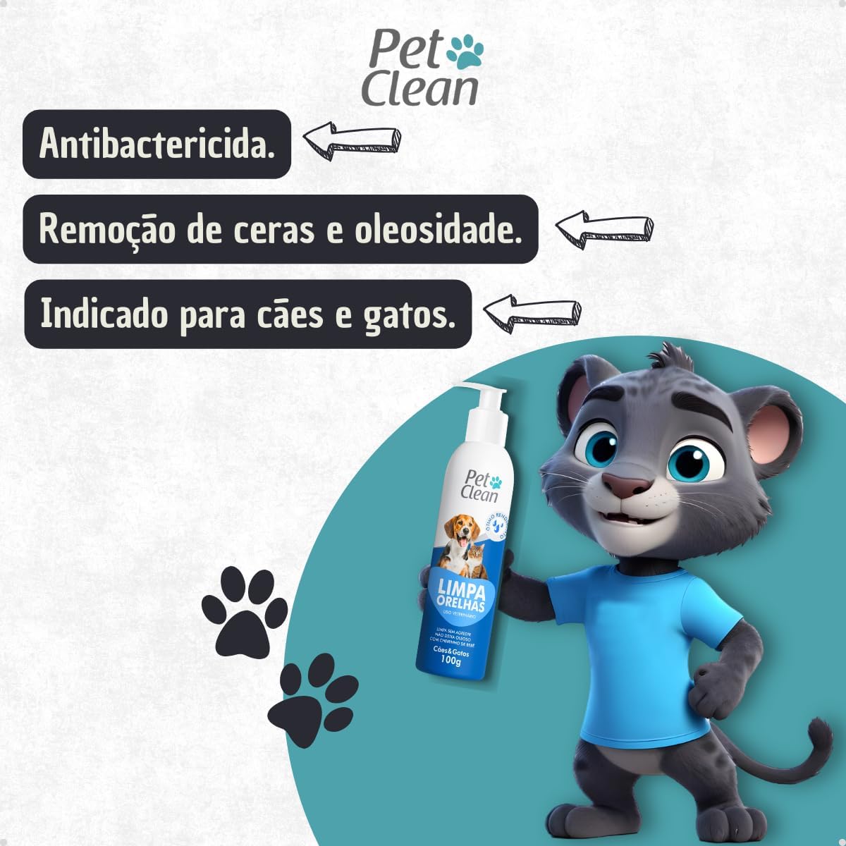 Limpador de orelhas Pet Clean - 100 ML