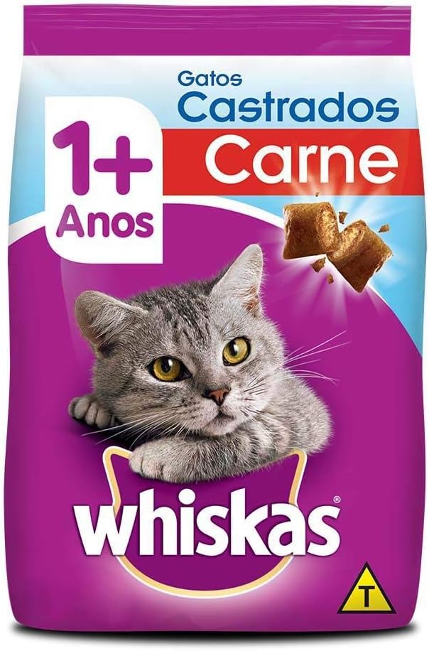 WHISKAS Ração Carne Gatos Adultos Castrados 2,7 kg