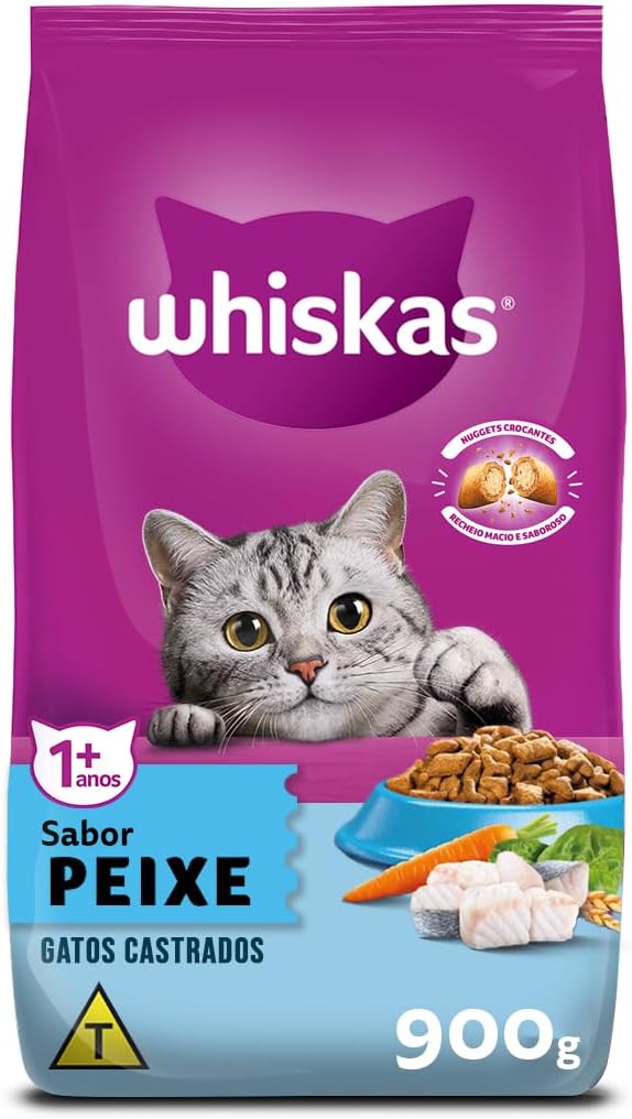 WHISKAS Ração Carne Gatos Adultos Castrados 2,7 kg