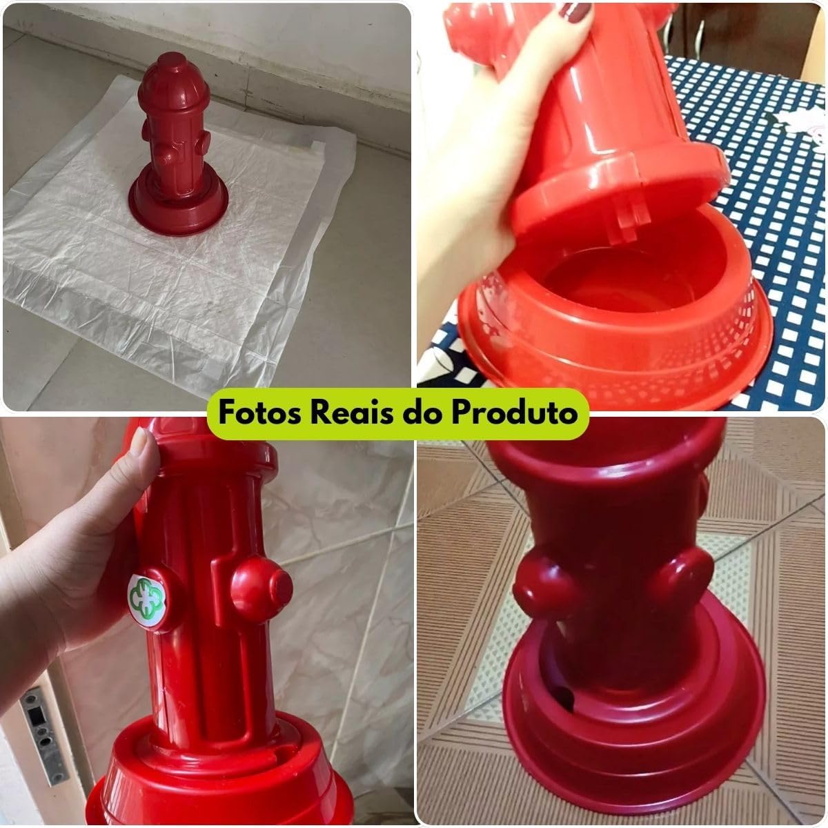 Hidrante Educador Pet Poste Xixi Fácil Sanitário Banheiro para Cães, Vermelho