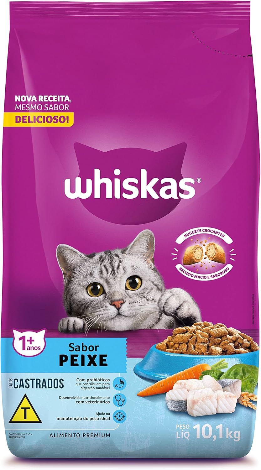 WHISKAS Ração Carne Gatos Adultos Castrados 2,7 kg