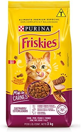 Purina Friskies Ração Gatos Castrados Friskies Mix De Carne 3Kg