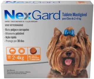 Nexgard Antipulgas e Carrapatos para Cães de 10,1 a 25kg, 1 tablete