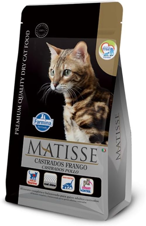 Matisse Ração Farmina Para Gatos Adultos Castrados Sabor Frango 2Kg Farmina