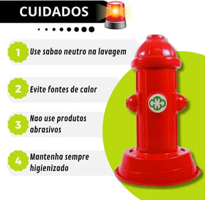 Hidrante Educador Pet Poste Xixi Fácil Sanitário Banheiro para Cães, Vermelho