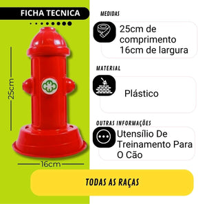 Hidrante Educador Pet Poste Xixi Fácil Sanitário Banheiro para Cães, Vermelho