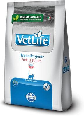 Vet Life Hypoallergenic Pork & Potato para Gatos Adultos de Todas as Raças 2Kg