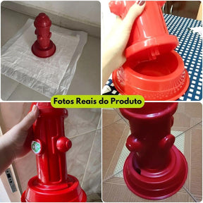 Hidrante Educador Pet Poste Xixi Fácil Sanitário Banheiro para Cães, Vermelho