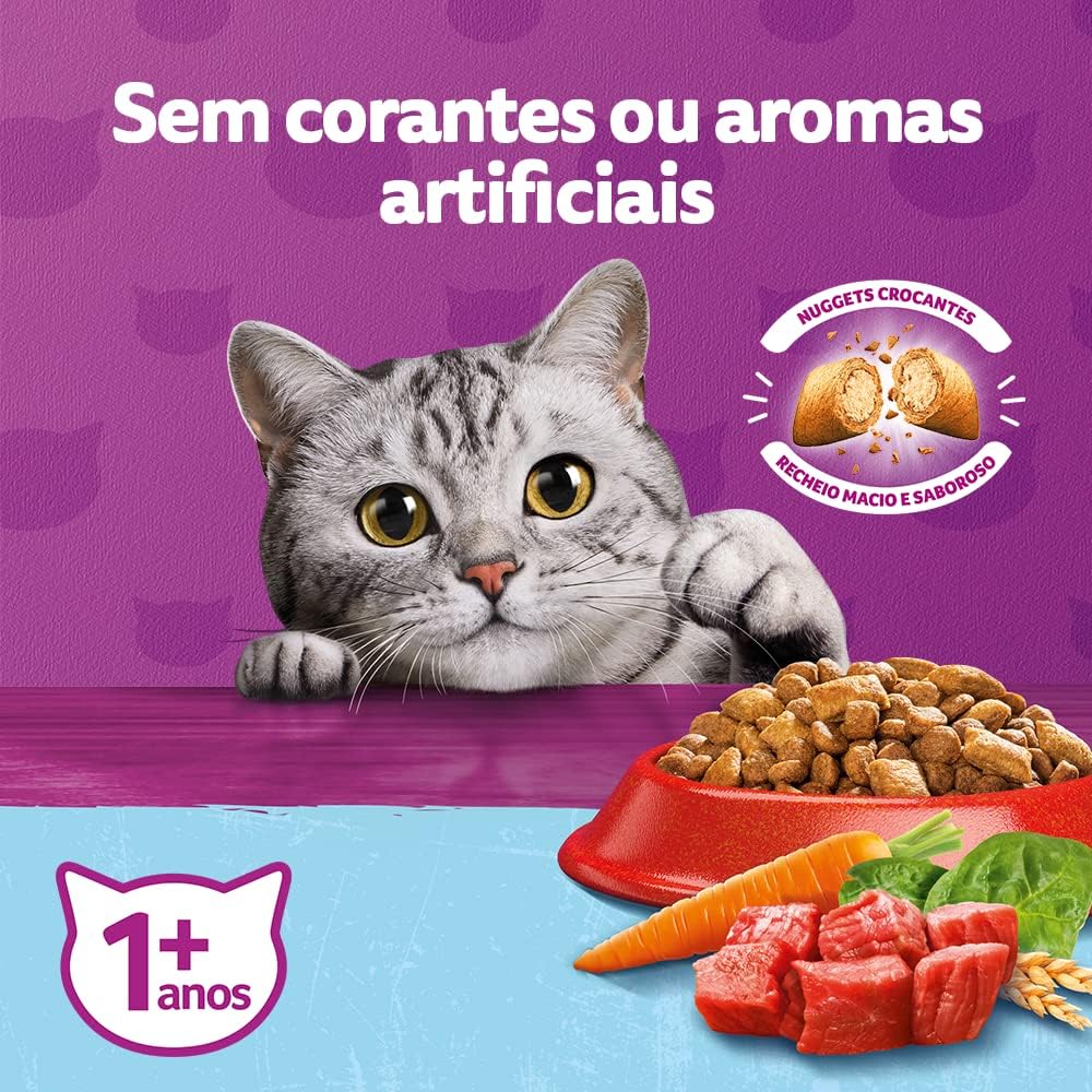 WHISKAS Ração Carne Gatos Adultos Castrados 2,7 kg