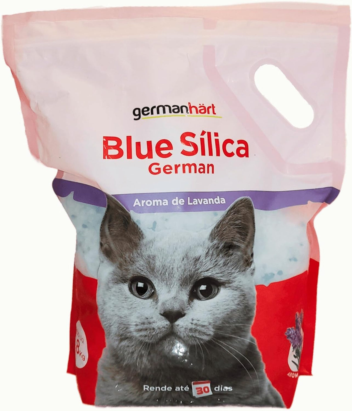Germanhart Areia Sílica Higiênica para Gato, Antiodor e Neutralizante, Alta Durabilidade, 1.8kg - Lavanda