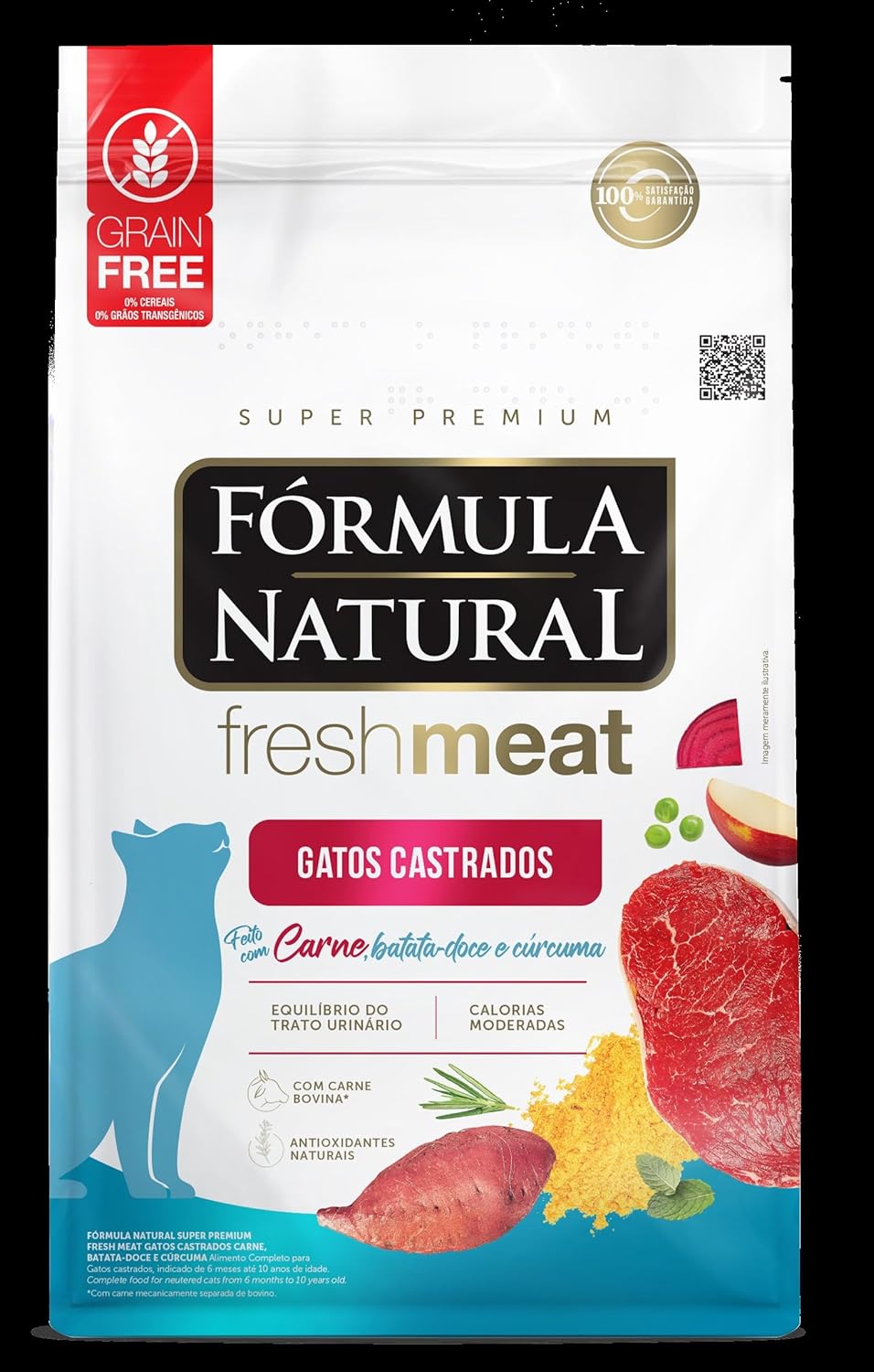 Fórmula Natural Ração Para Gatos Castrados Sabor Carne E Batata 1Kg Fresh Meat