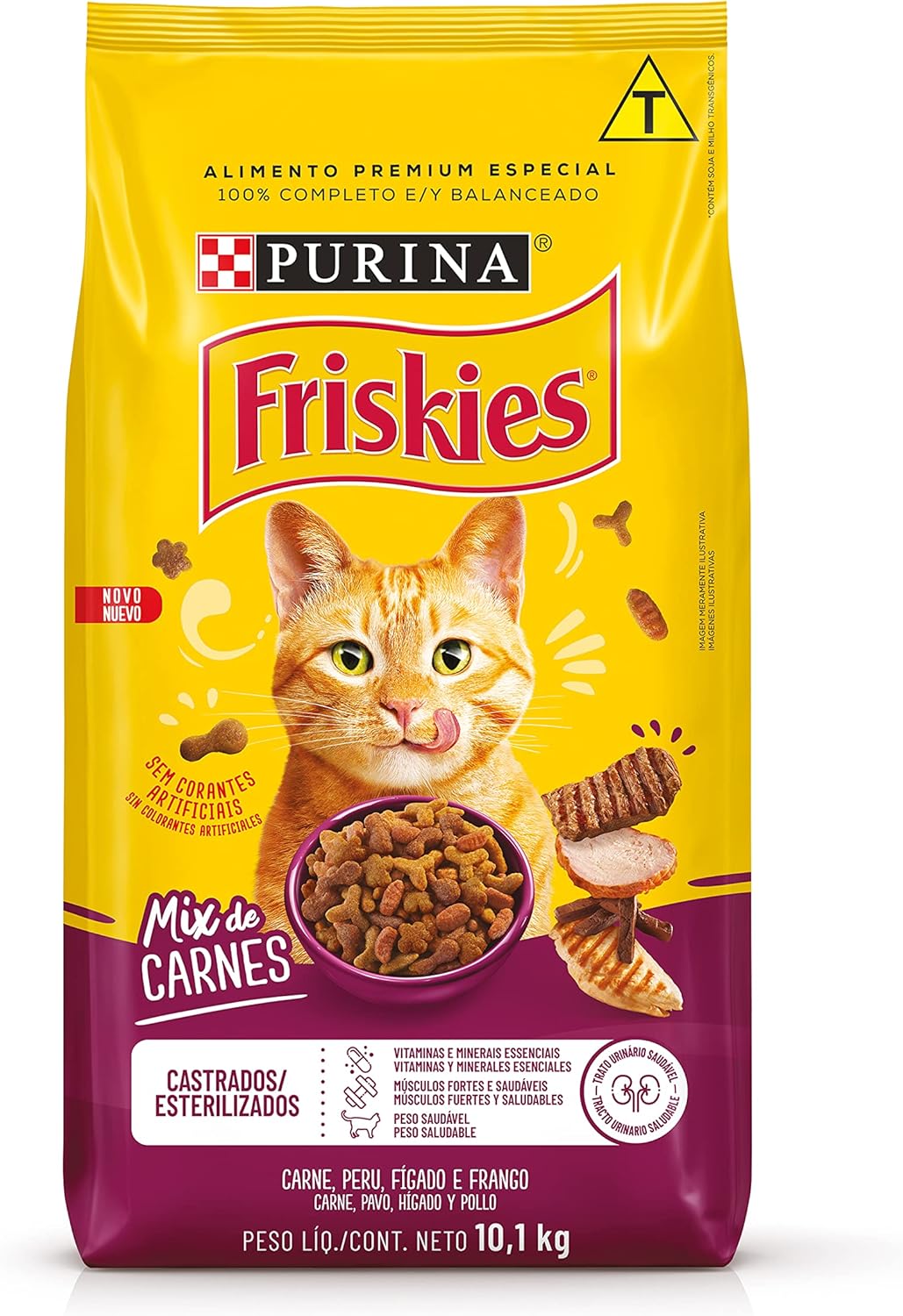 Purina Friskies Ração Gatos Castrados Friskies Mix De Carne 3Kg