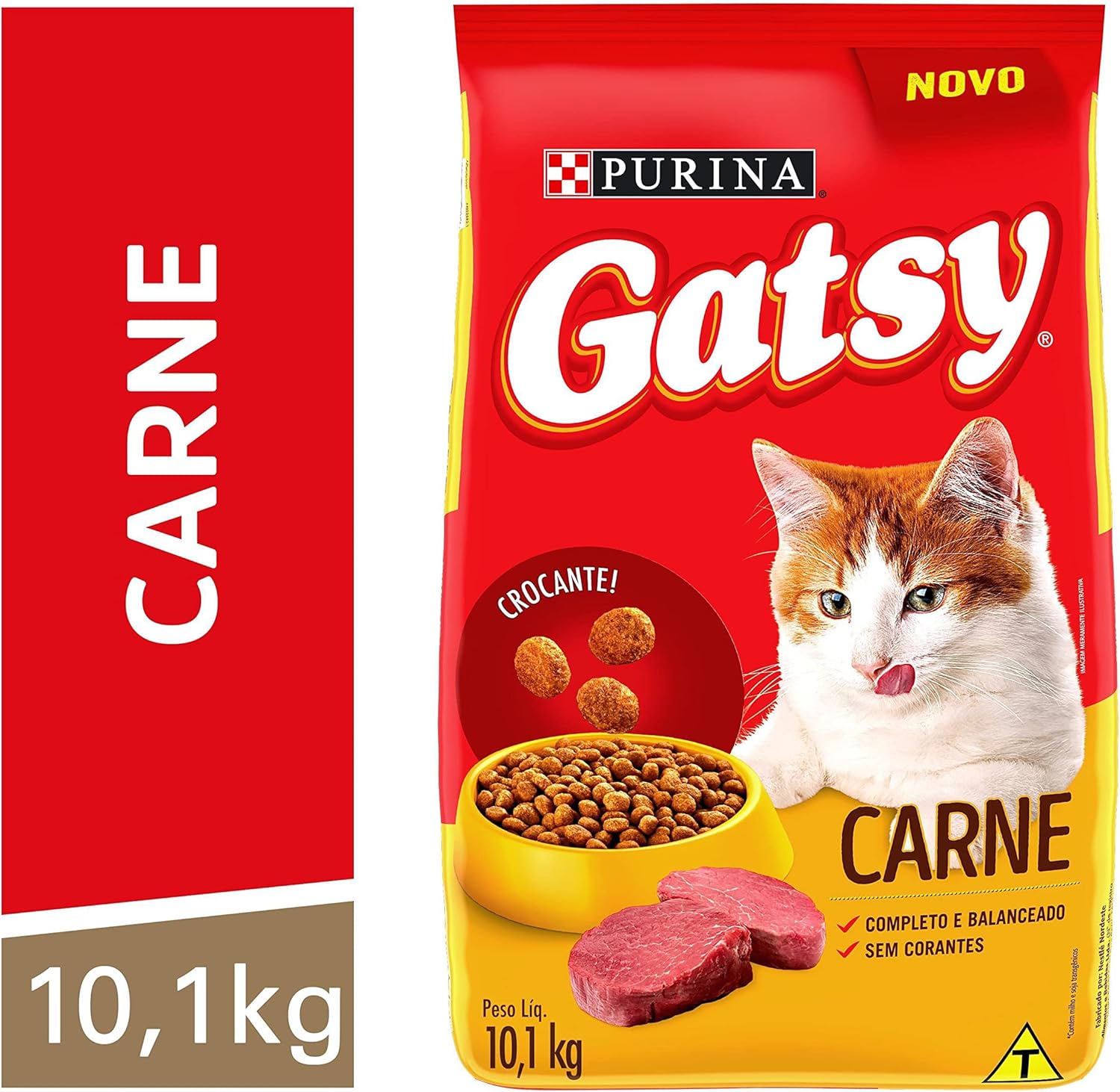 Purina Ração Gatos Adultos Gatsy Carne 10 1Kg
